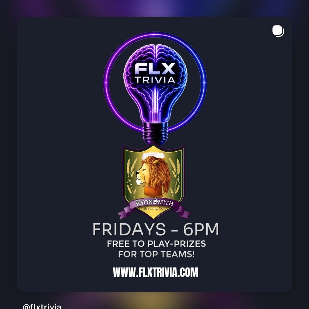 It's Friday, and for once the new kid is actually cool. 🧠🍻
Tonight's FLX Trivia lineup:
LyonSmith Brewing Co (@lyonsmithbrewingco): 6pm
The Sandbar at The Lake House on Canandaigua (@sandbarcdga): 6–8pm, NIGHT ONE!
Parker's Grille, Penn Yan (@parkersgrillepennyan): 9pm
That's right, Canandaigua: The Sandbar at The Lake House officially joins the Friday crew TONIGHT. Lake views, cold drinks, and a fresh chance to be the first-ever champs. Nobody has bragging rights yet, which means anybody could. Even your team. Probably.
Free to play, prizes for the top teams, and zero shame in using a lifeline called "my phone is dead, I swear."
Full schedule: FLXTrivia.com
#FLXTrivia #FingerLakes #PubTrivia #TriviaNight #FridayNight #Canandaigua #PennYan #KeukaLake #SandbarCDGA #LakeHouseCDGA #LyonSmithBrewing